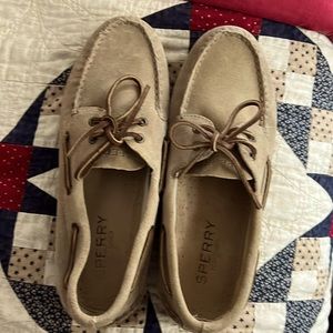 Mens 10.5 Sperry Tan Suede shoe